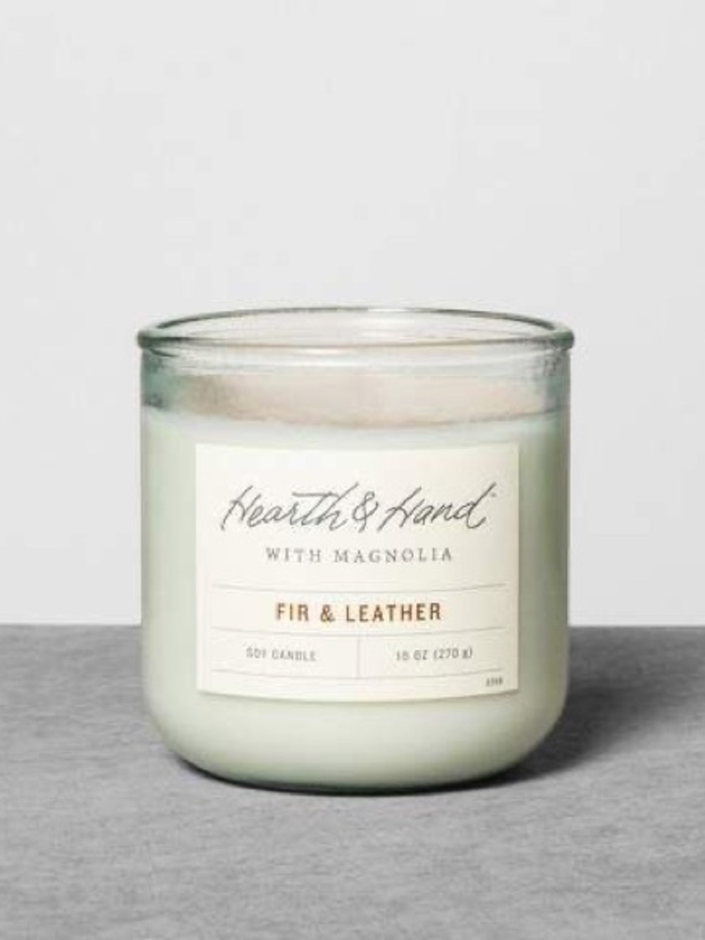 Hearth & Hand  Soy Candle Fir and Leather 10oz